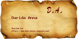 Darida Anna névjegykártya
